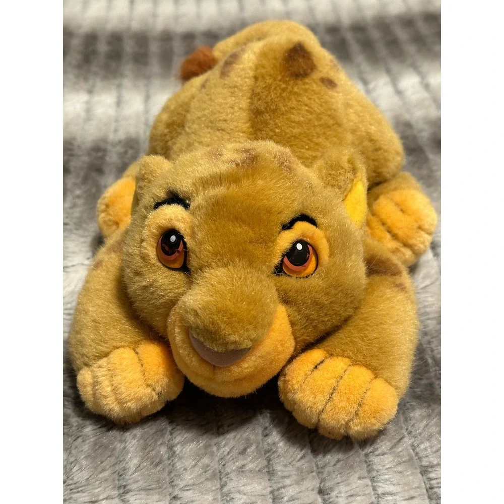 Disney Vintage Lion King Simba Plush Disneyland Walt Disney 9 inch Pouncing Lion